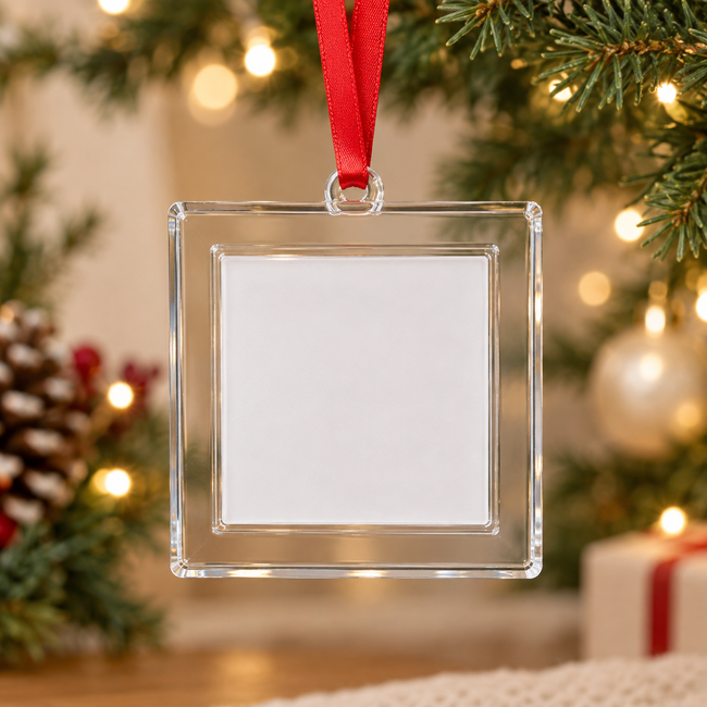 Personalized photo frame Christmas ornament
